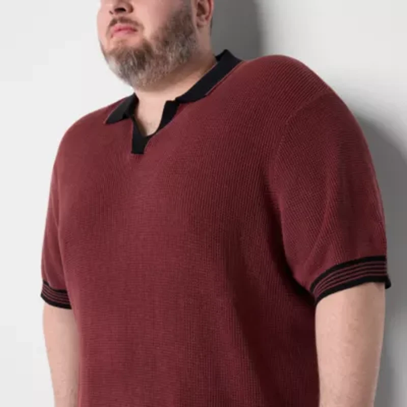 Shaquille O'Neal XLG Big and Tall Mens Short Sleeve Pullover Sweater