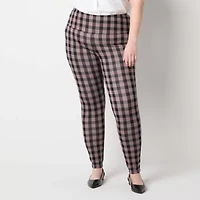 Liz Claiborne Lori Ponte Womens Mid Rise 29" Plus 7/8 Ankle Legging