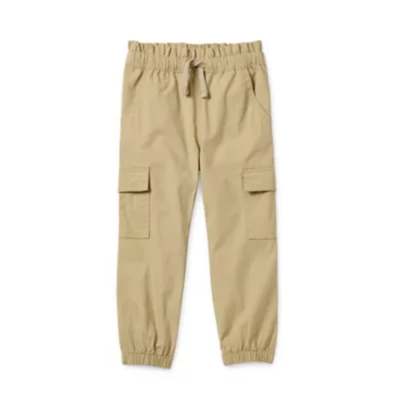 Okie Dokie Toddler & Little Girls Drawstring Waist Cuffed Loose Fit Jogger Pant