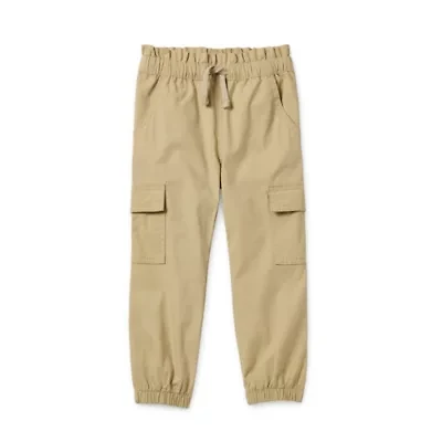 Okie Dokie Toddler & Little Girls Drawstring Waist Cuffed Loose Fit Jogger Pant