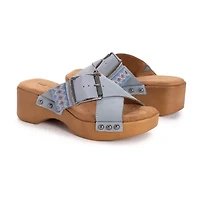 Muk Luks Womens Charlotte Wedge Sandals