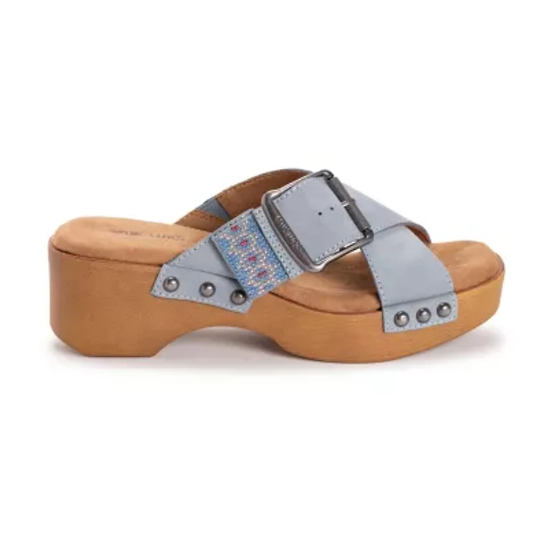 Muk Luks Womens Charlotte Wedge Sandals