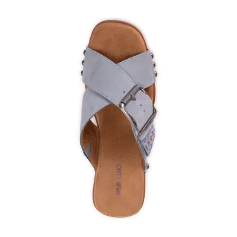 Muk Luks Womens Charlotte Wedge Sandals