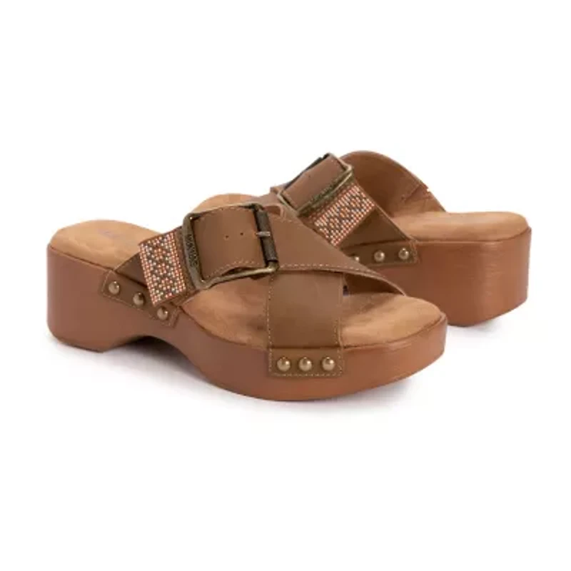 Muk Luks Womens Charlotte Wedge Sandals