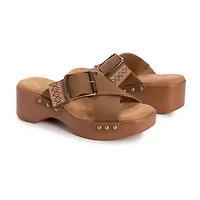 Muk Luks Womens Charlotte Wedge Sandals