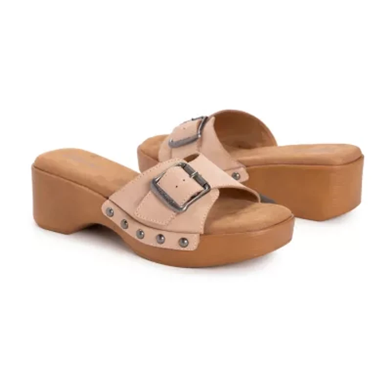 Muk Luks Womens Cora Wedge Sandals
