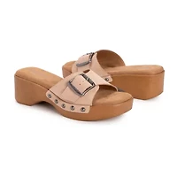 Muk Luks Womens Cora Wedge Sandals