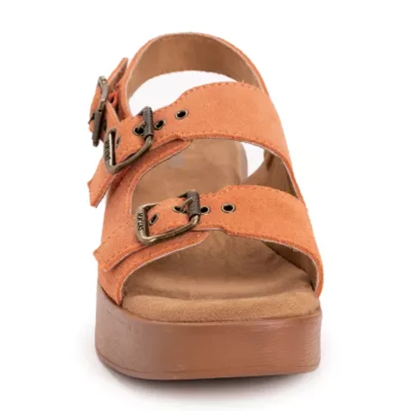 Muk Luks Womens Calliope Wedge Sandals