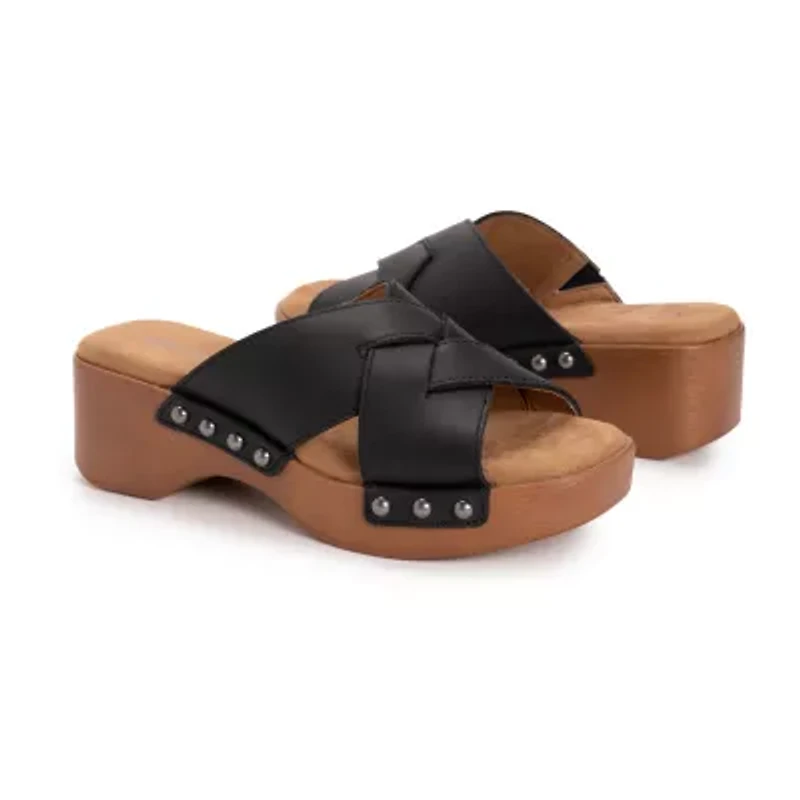 Muk Luks Womens Cadence Wedge Sandals