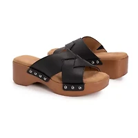 Muk Luks Womens Cadence Wedge Sandals