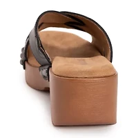 Muk Luks Womens Cadence Wedge Sandals