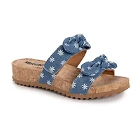Muk Luks Posie Womens Footbed Sandals