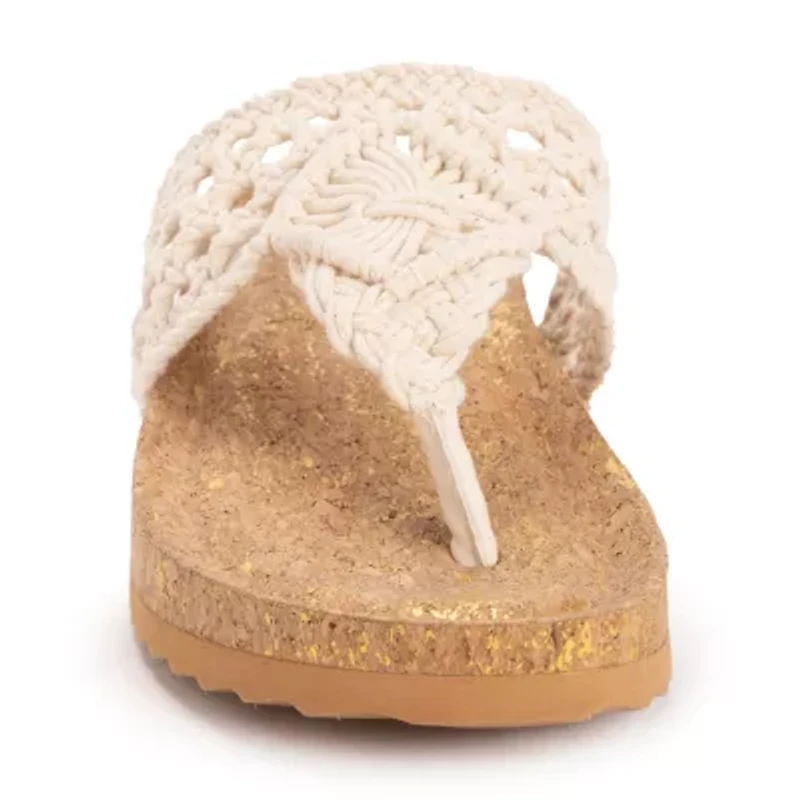 Muk Luks Pippen Womens Footbed Sandals