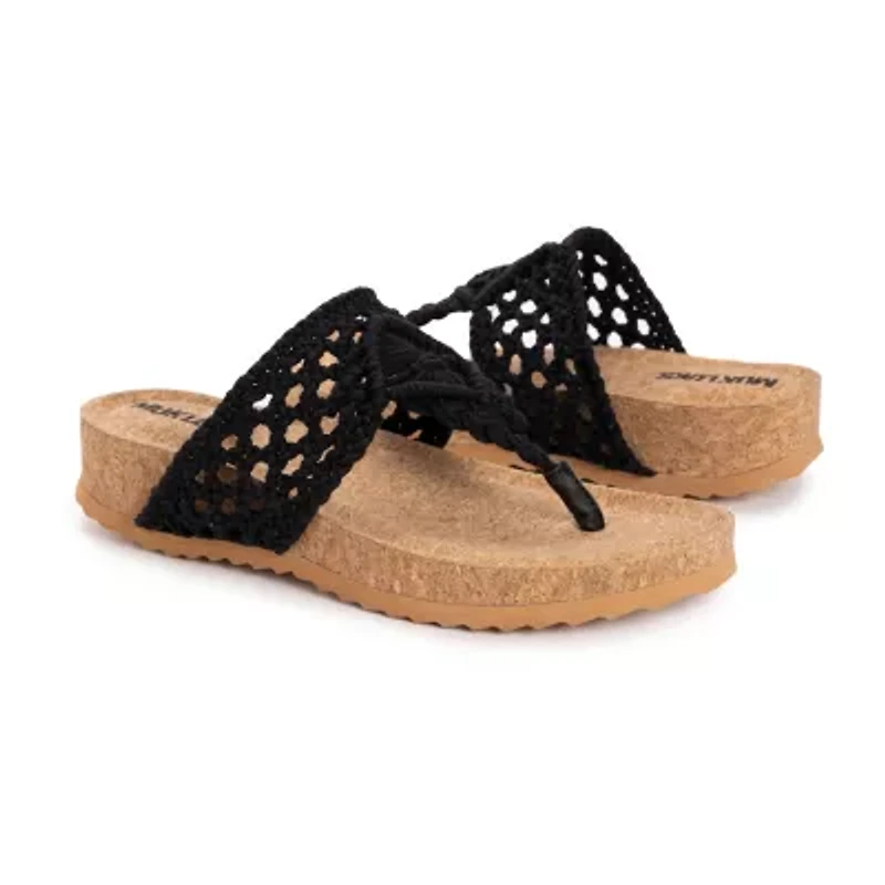 Muk Luks Pippen Womens Footbed Sandals
