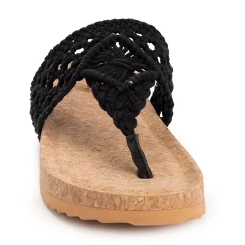 Muk Luks Pippen Womens Footbed Sandals