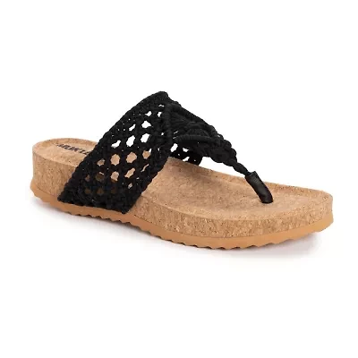 Muk Luks Pippen Womens Footbed Sandals