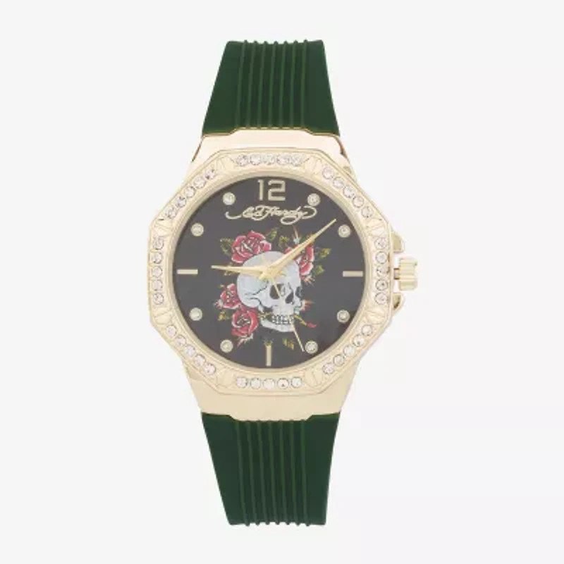 Ed Hardy Womens Green Strap Watch 14970g-42-G22