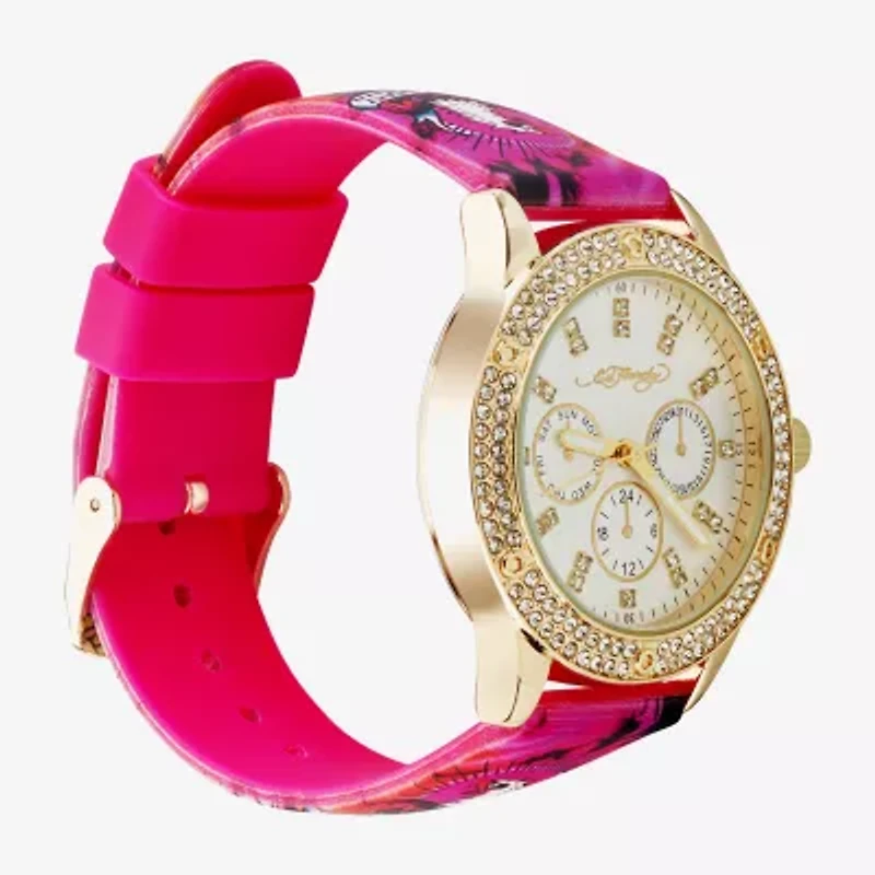 Ed Hardy Womens Pink Strap Watch 14983g-42-B01