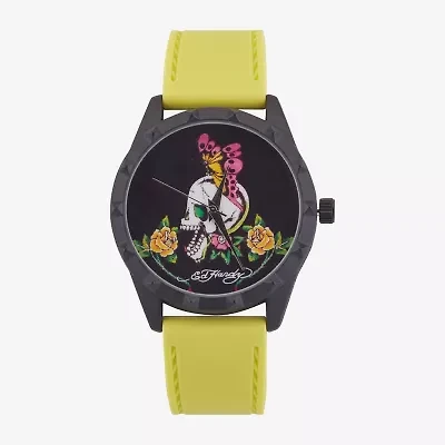 Ed Hardy Womens Green Strap Watch 15005b-42-G21