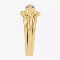 (Si2 / G) Womens 3/4 CT. Lab Grown White Diamond 10K Gold Marquise Cocktail Ring