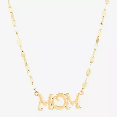 "Mom" Womens 10K Gold 16 Inch Pendant Necklace