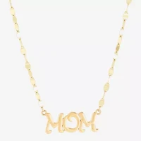 "Mom" Womens 10K Gold 16 Inch Pendant Necklace