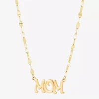 "Mom" Womens 10K Gold 16 Inch Pendant Necklace