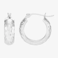 Womens 10K Gold 15mm Round Hoop Earrings