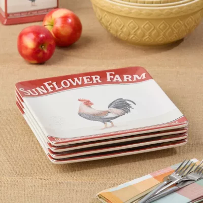 Certified International Vintage Farm 4-pc. Ceramic Dinner Plate