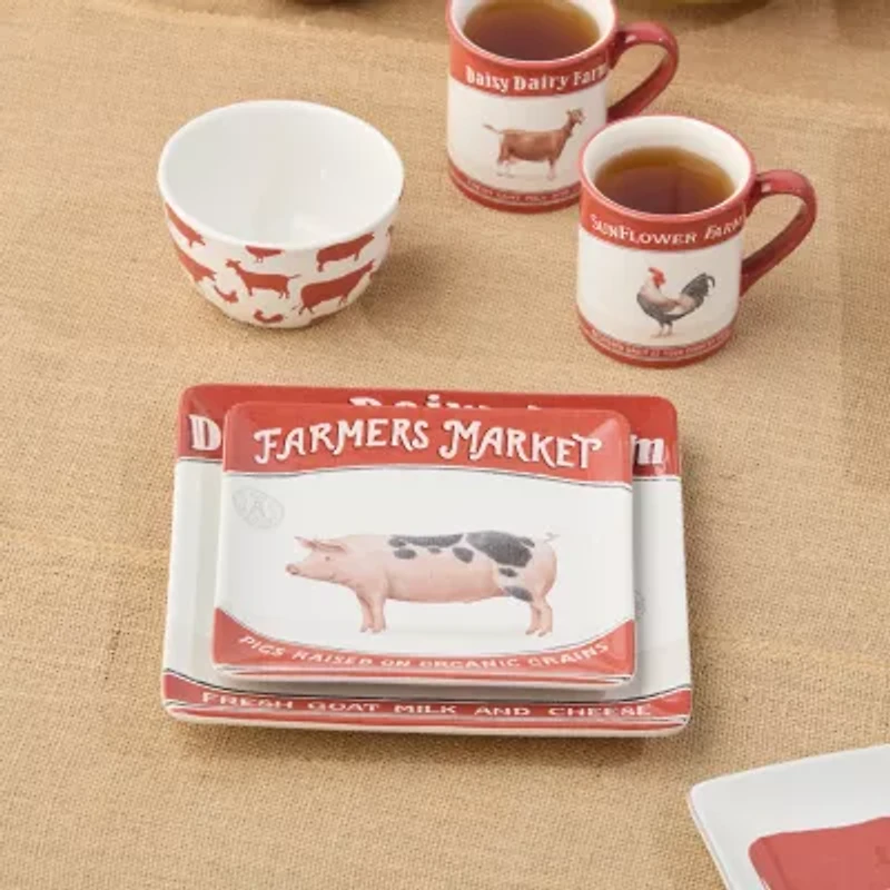 Certified International Vintage Farm 4-pc. Ceramic Salad Plate