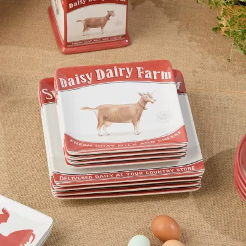 Certified International Vintage Farm 4-pc. Ceramic Salad Plate