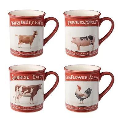 Certified International Vintage Farm 4-pc. Coffee Mug