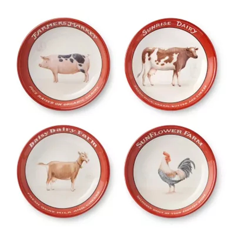 Certified International Vintage Farm 4-pc. Ceramic Soup Bowl