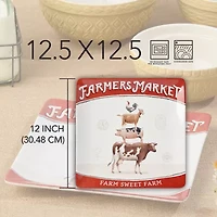 Certified International Vintage Farm Ceramic Serving Platter