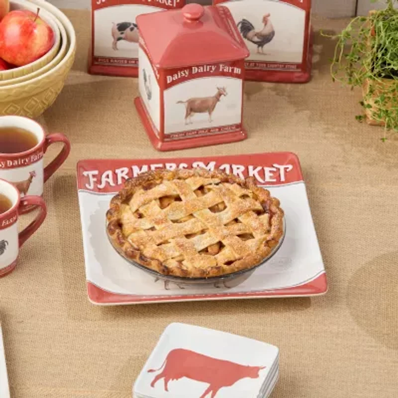 Certified International Vintage Farm Ceramic Serving Platter