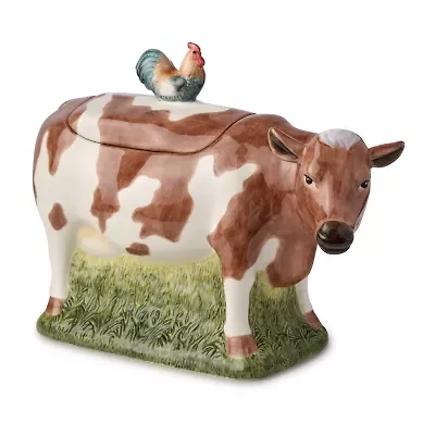 Certified International Vintage Farm Dishwasher Safe Ceramic Cookie Jar