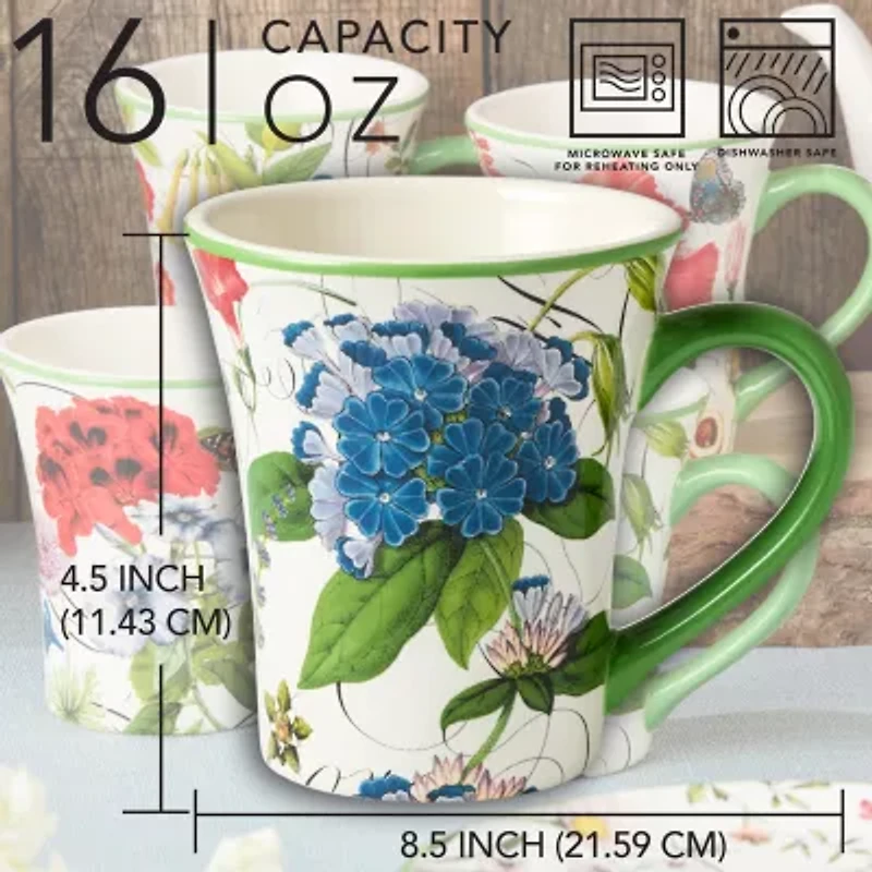 Certified International Greenhouse 4-pc. Coffee Mug