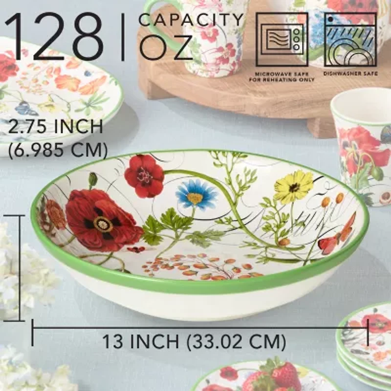 Certified International Greenhouse Ceramic Serving Bowl