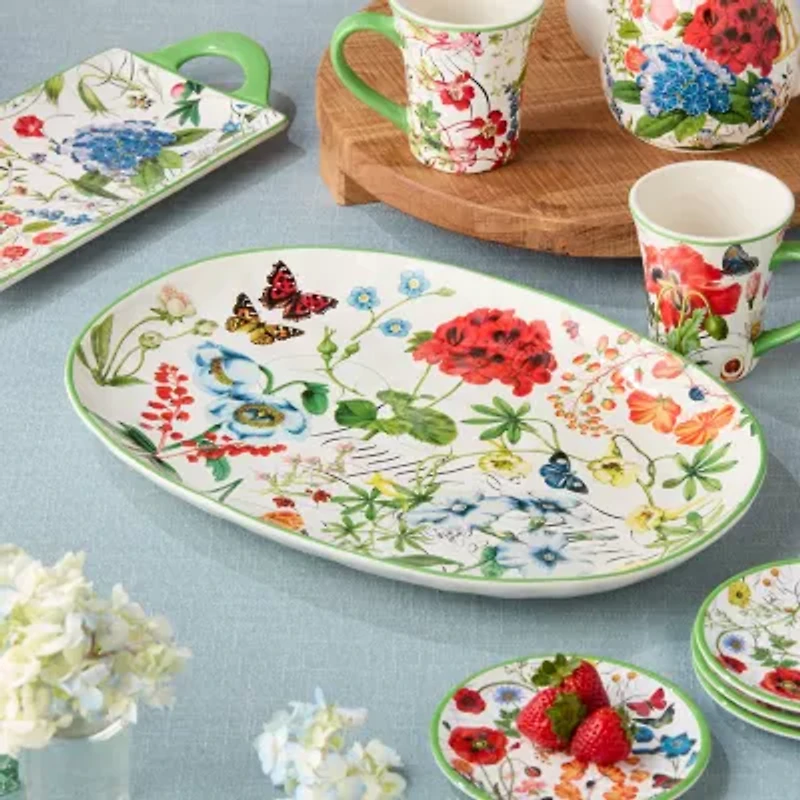 Certified International Greenhouse Ceramic Serving Platter