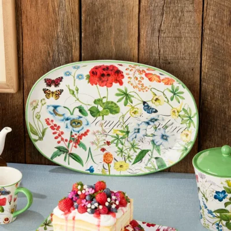 Certified International Greenhouse Ceramic Serving Platter