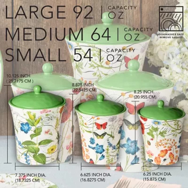 Certified International Greenhouse 3-pc. Canister