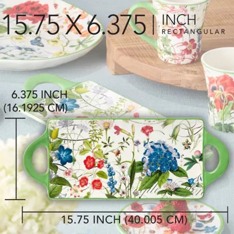 Certified International Greenhouse Ceramic Serving Platter