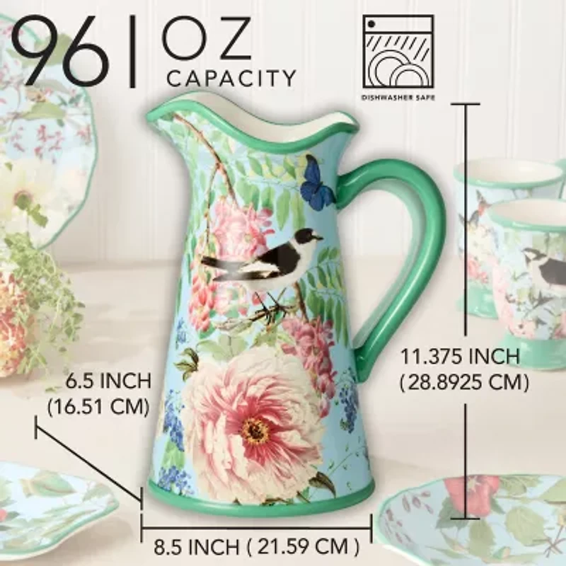 Certified International Flora Serving Pitcher