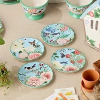 Certified International Flora 4-pc. Ceramic Appetizer Plate
