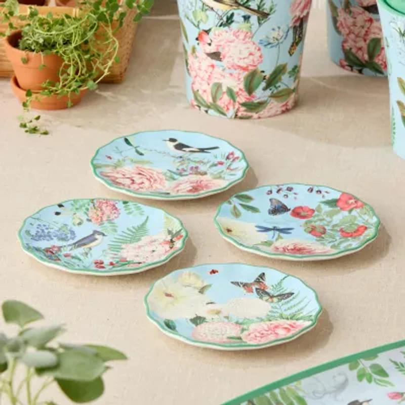 Certified International Flora 4-pc. Ceramic Appetizer Plate