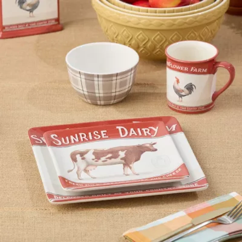 Certified International Vintage Farm 16-pc. Ceramic Dinnerware Set