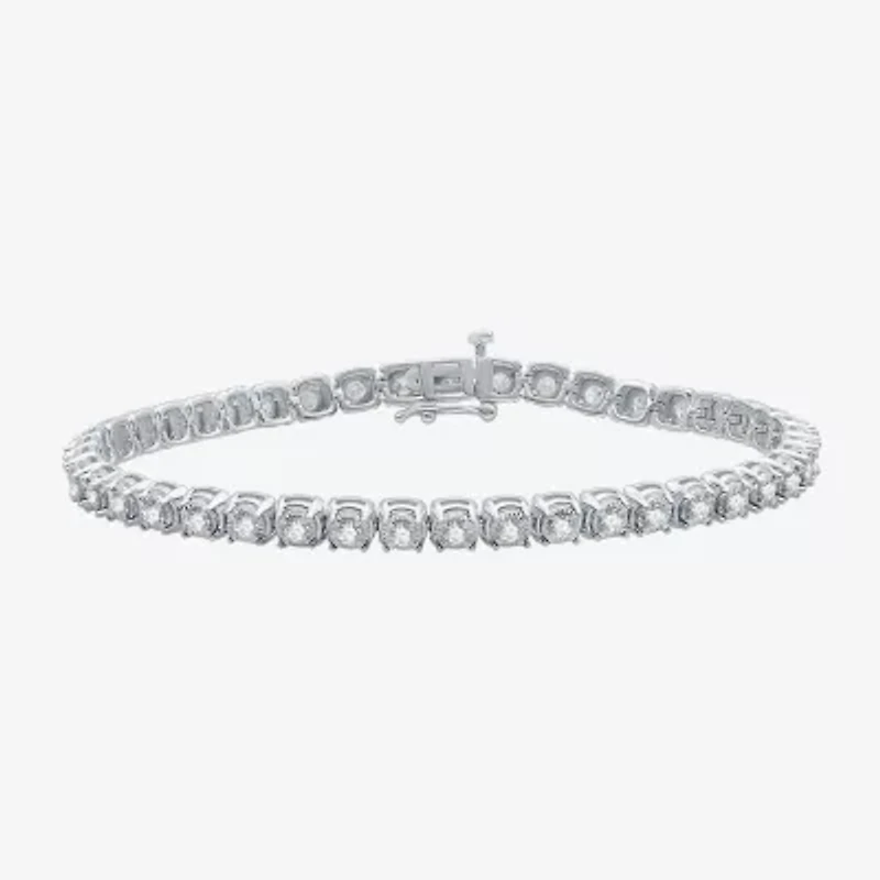 2 CT. T.W. Natural White Diamond 10K or Yellow Gold 7.5 Inch Tennis Bracelet