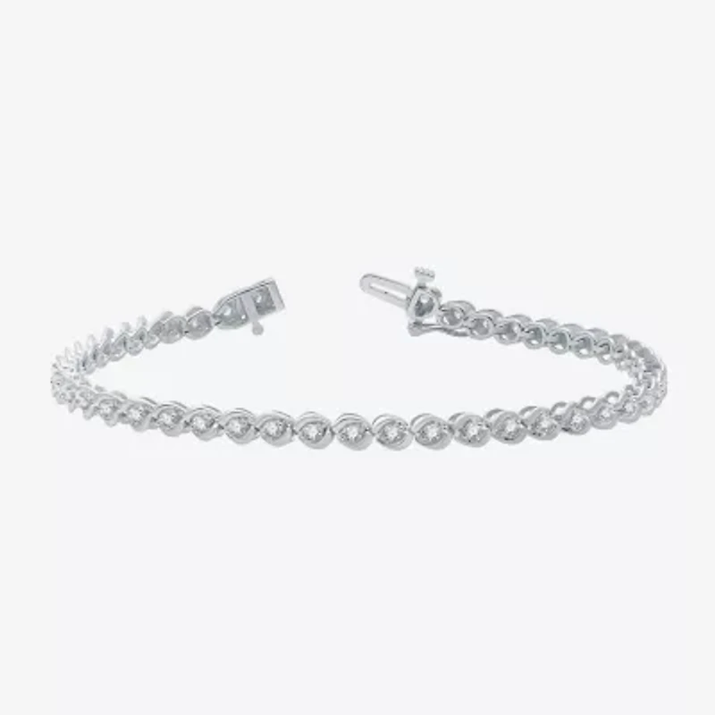 1 CT. T.W. Diamond Tennis Bracelet 10K White or Yellow Gold