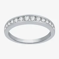 (I-J / I2) Womens 3MM 1/2 CT. T.W. Natural White Diamond 14K Gold Wedding Band