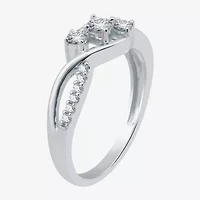 Love Lives Forever 1/3 CT.T.W. Natural Diamond 10K Gold 3-Stone Promise Ring
